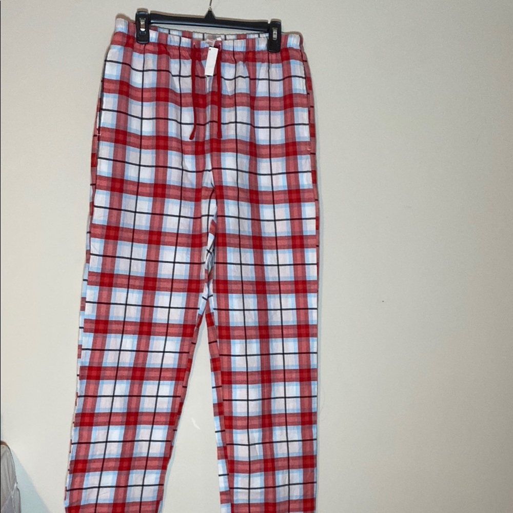 Target men’s wondershop Red and White Plaid Pajama bottoms Pants new NWT flannel